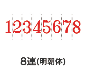 テクノタッチ回転印 明朝体8連