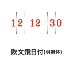 リピスター回転印欧文飛日付