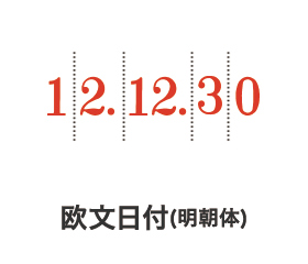 リピマックス回転印 欧文日付